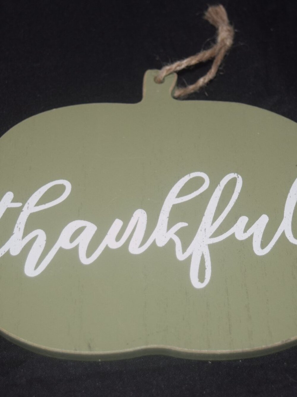 🍂Fall Green Wooden Pumpkin Thankful Hanging Sign Decor